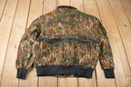 Vintage 1990s Browning Bark Camo Zip Up Fleece Sweater Made In USA