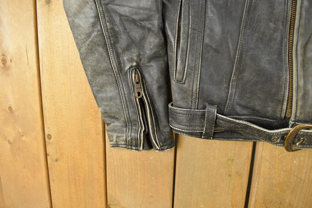 Vintage 1990s Harley Davidson Leather Biker Jacket Men's Small