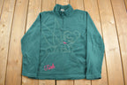 Vintage 1990s Disney Tinkerbell Embroidered Fleece Sweater  Zip Up  Vintage Fleece  Cartoon  Pullover Sweatshirt  Streetwear