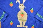 Vintage 1990s Easter Bunny Knitted Christmas Sweater  90s Holiday Crewneck  Winter Wear  Double Sided  Cute  Funny  Holiday Theme