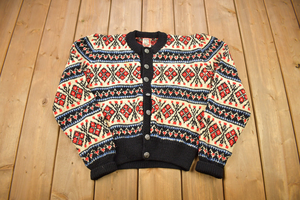 Vintage 1980s Bohrer Innsbruck Knitted Cardigan Sweater