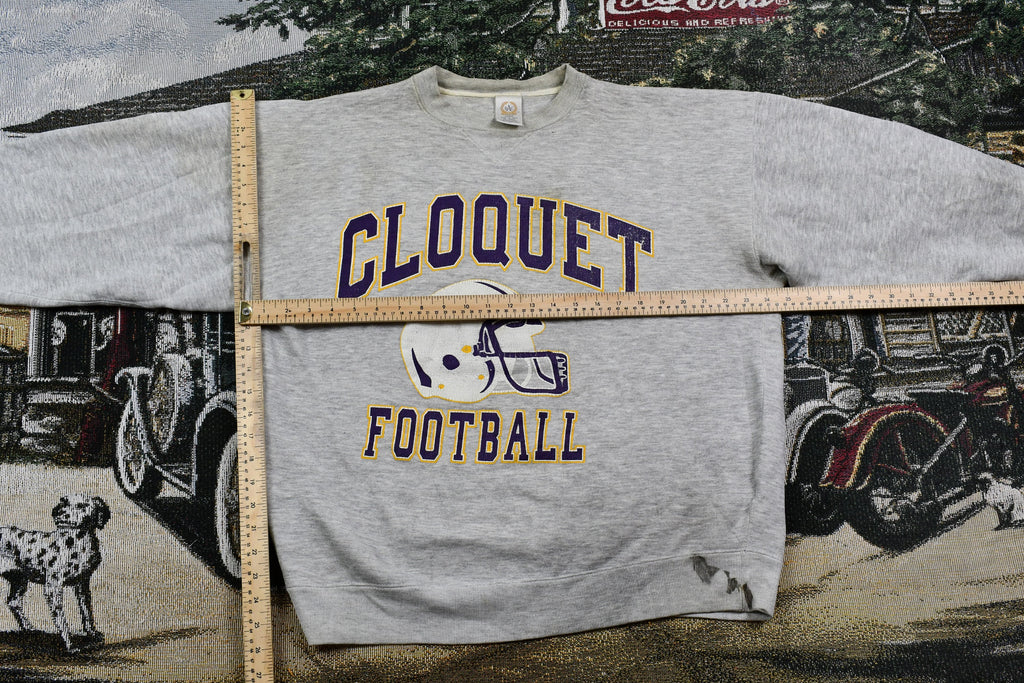 Vintage 1990s Cloquet Football Graphic Crewneck