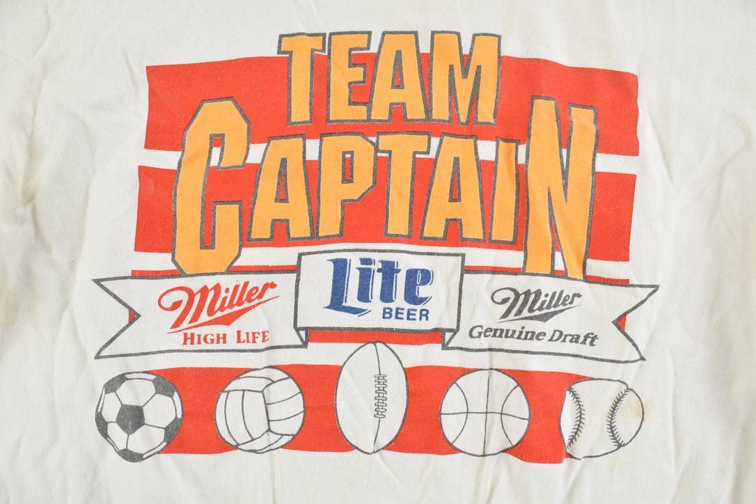 Vintage 1990s Team Capitan Drinking Graphic T-Shirt