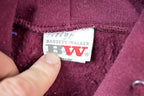 Vintage 1990s Armstrong Ringsted Mustangs Burgundy Basset Walker Hoodie Sweatshirt