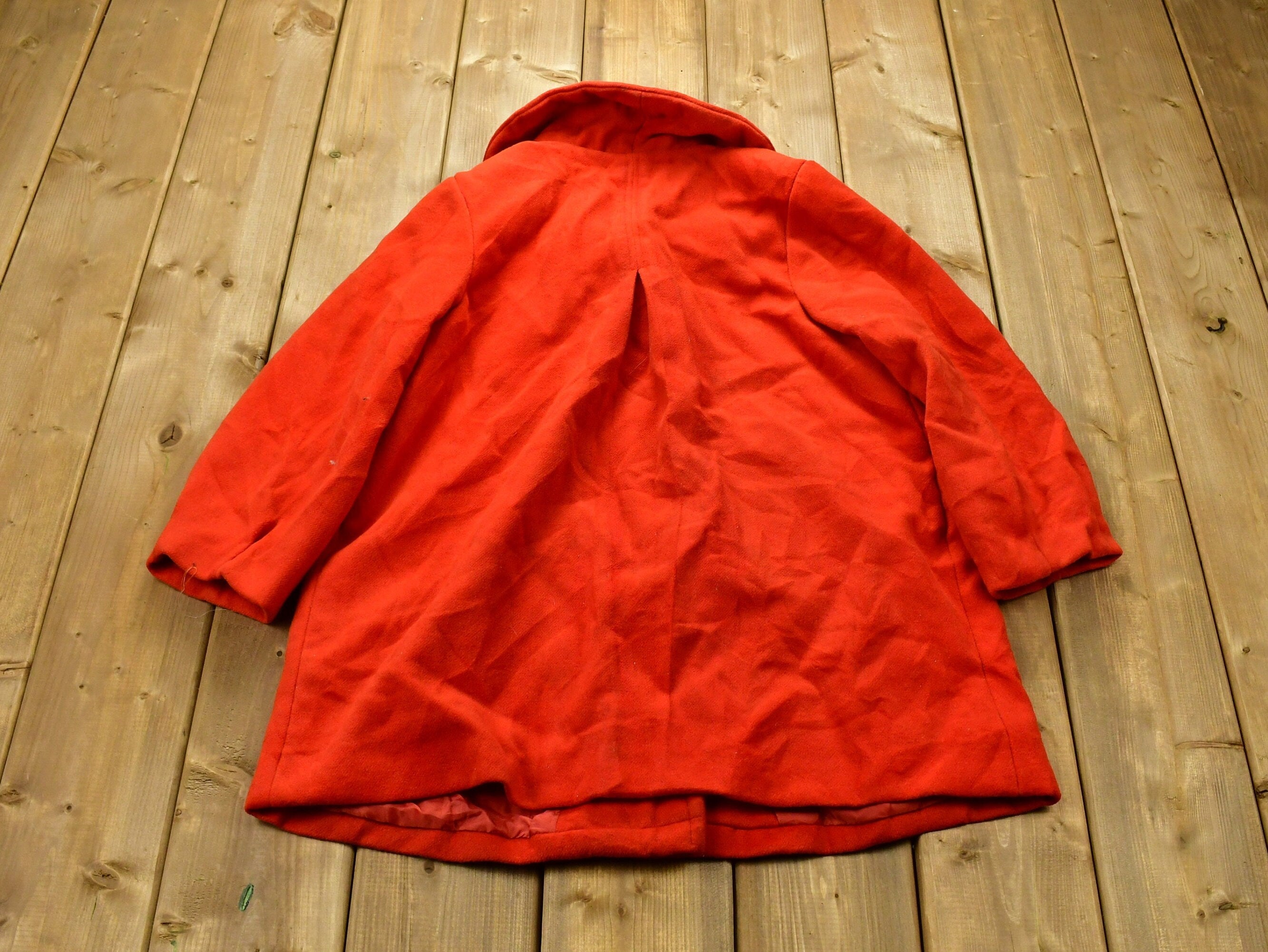 Vintage 1960s Button Down Red Women's Jacket  Fall Jacket  Winter Jacket  Streetwear  Winter Outerwear  Formal Jacket  True Vintage