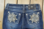 Vintage Y2K Miss Me Bedazzled Low Rise Jeans Size 26x31