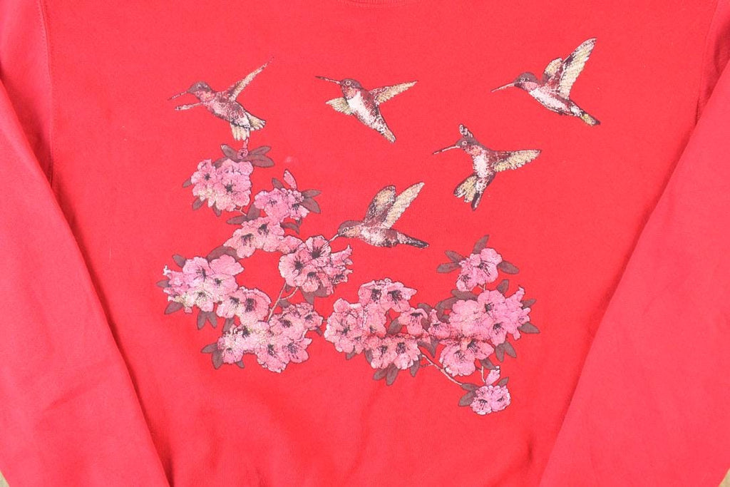 Vintage 1990s Cotton Blend Hummingbird Outdoorsman Crewneck Sweatshirt