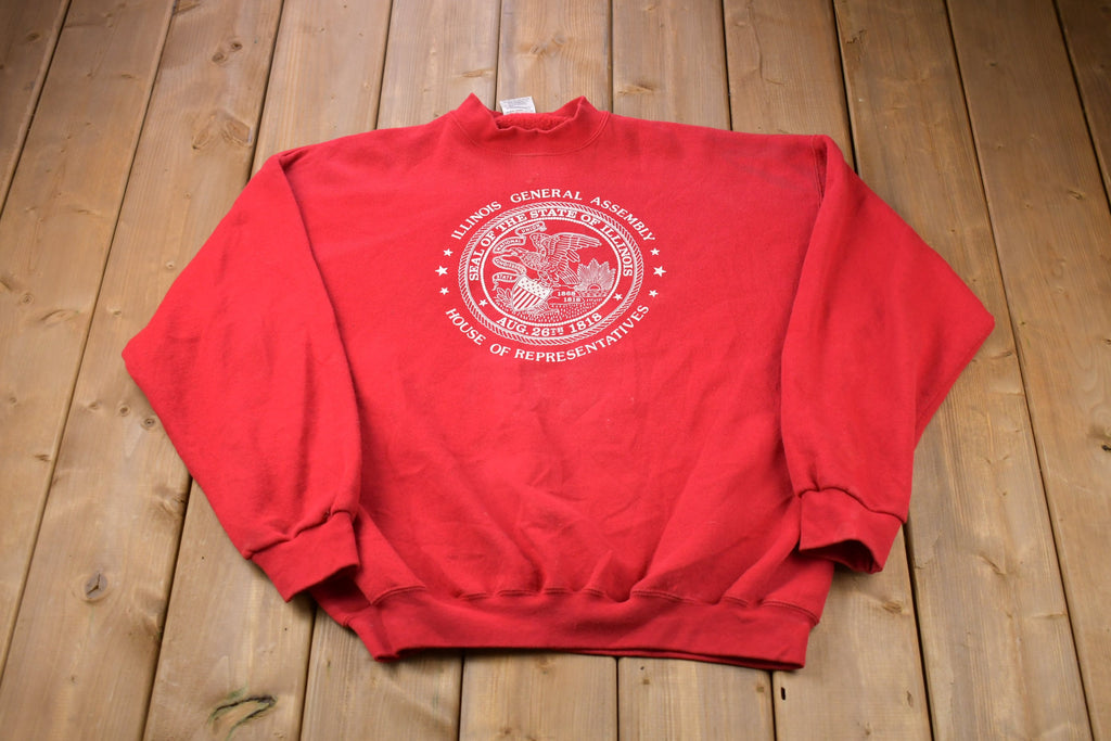 Vintage 1990s Assembly Of Illinois Graphic Crewneck Sweatshirt
