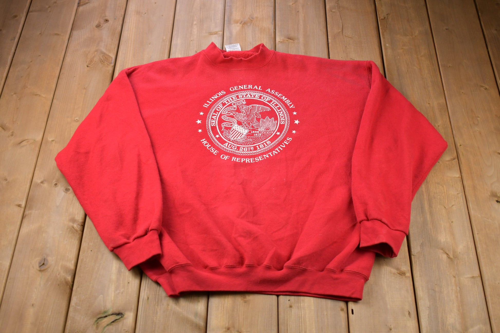 Vintage 1990s Assembly Of Illinois Graphic Crewneck Sweatshirt