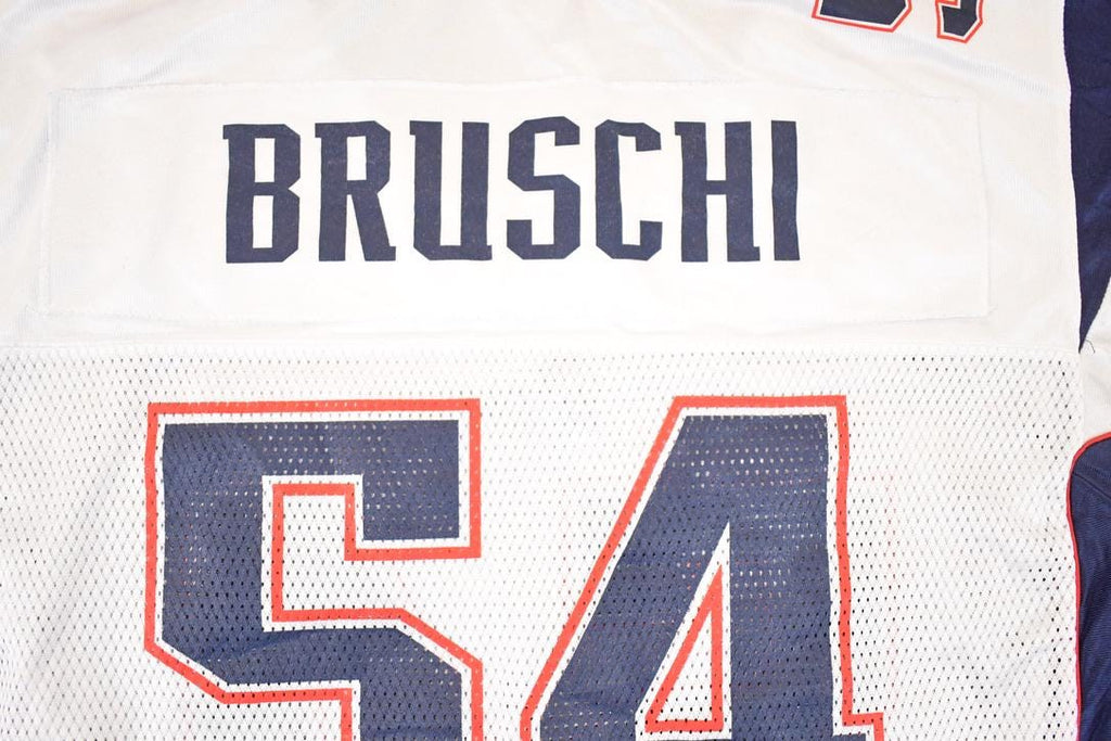 Vintage Y2K Reebok New England Patriots Tedy Bruschi NFL Jersey Men's L / Football Fan Apparel / 2000s Sportswear / Single Stitch Tee