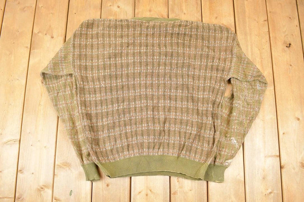 Vintage 1990s S A Bank Knit Crewneck Sweater Men's L