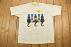 Vintage 1990s Cute Cat Theme Graphic T-Shirt