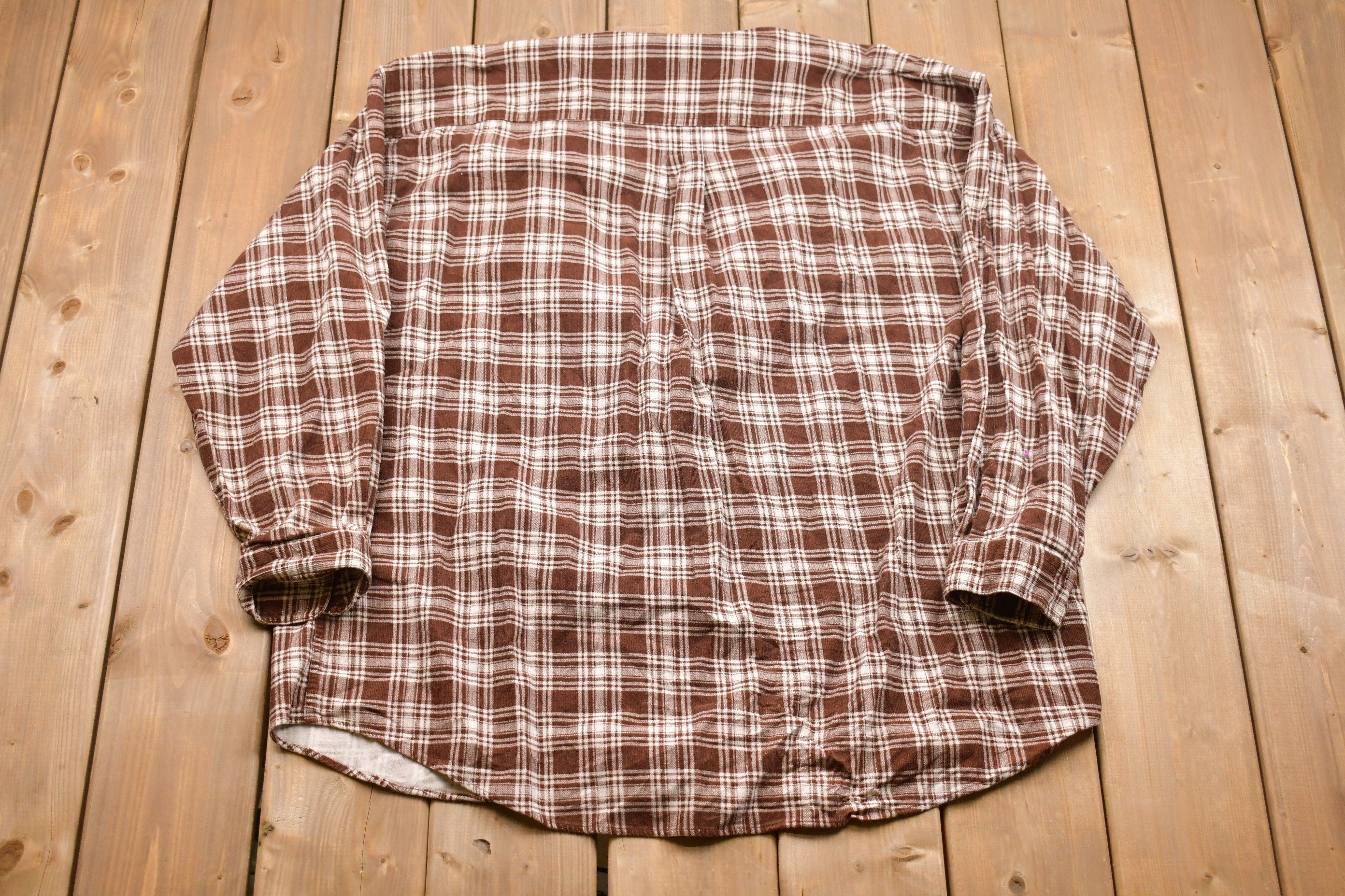 Vintage 1990s LL Bean Plaid Button Up Shirt