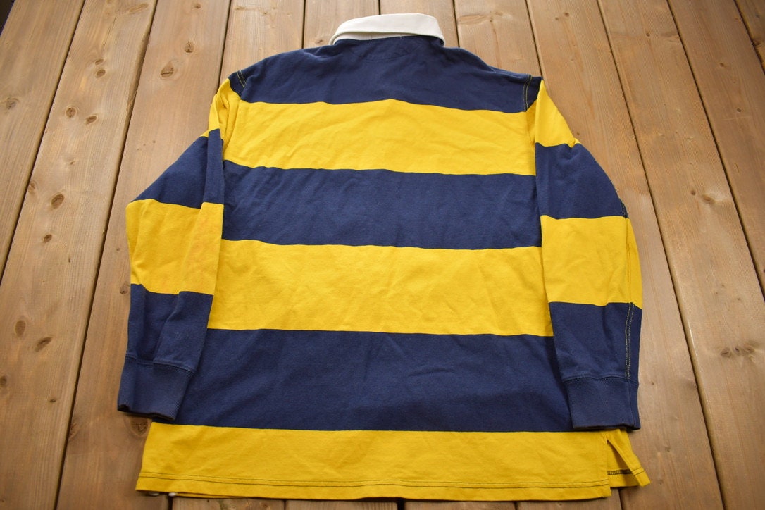 Vintage 1990s Polo Ralph Lauren Color Block Rugby Sweatshirt