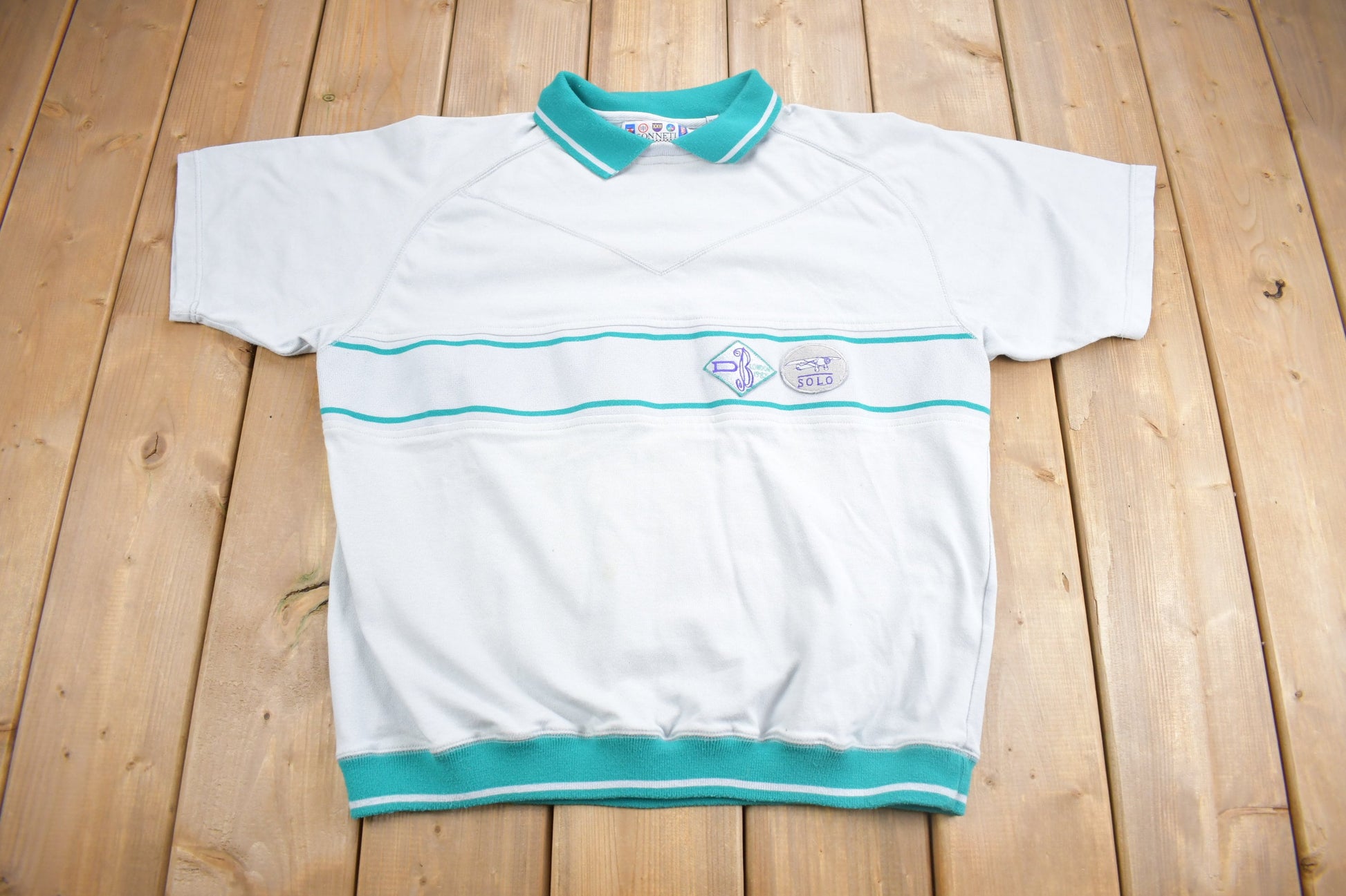 Vintage 1987 DB London Solo Plane Patchwork Sweatshirt