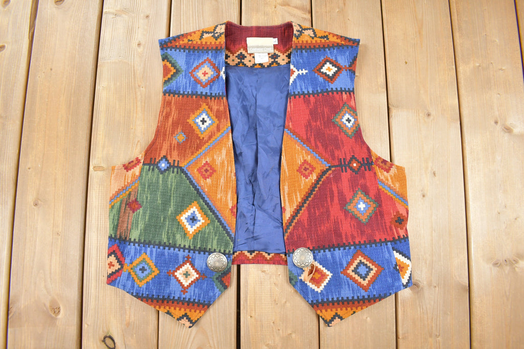 Vintage 1990s Coldwater Creek South Western Vest