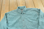 Vintage 19900s Woolrich Chamois Teak Button Up Shirt Mens