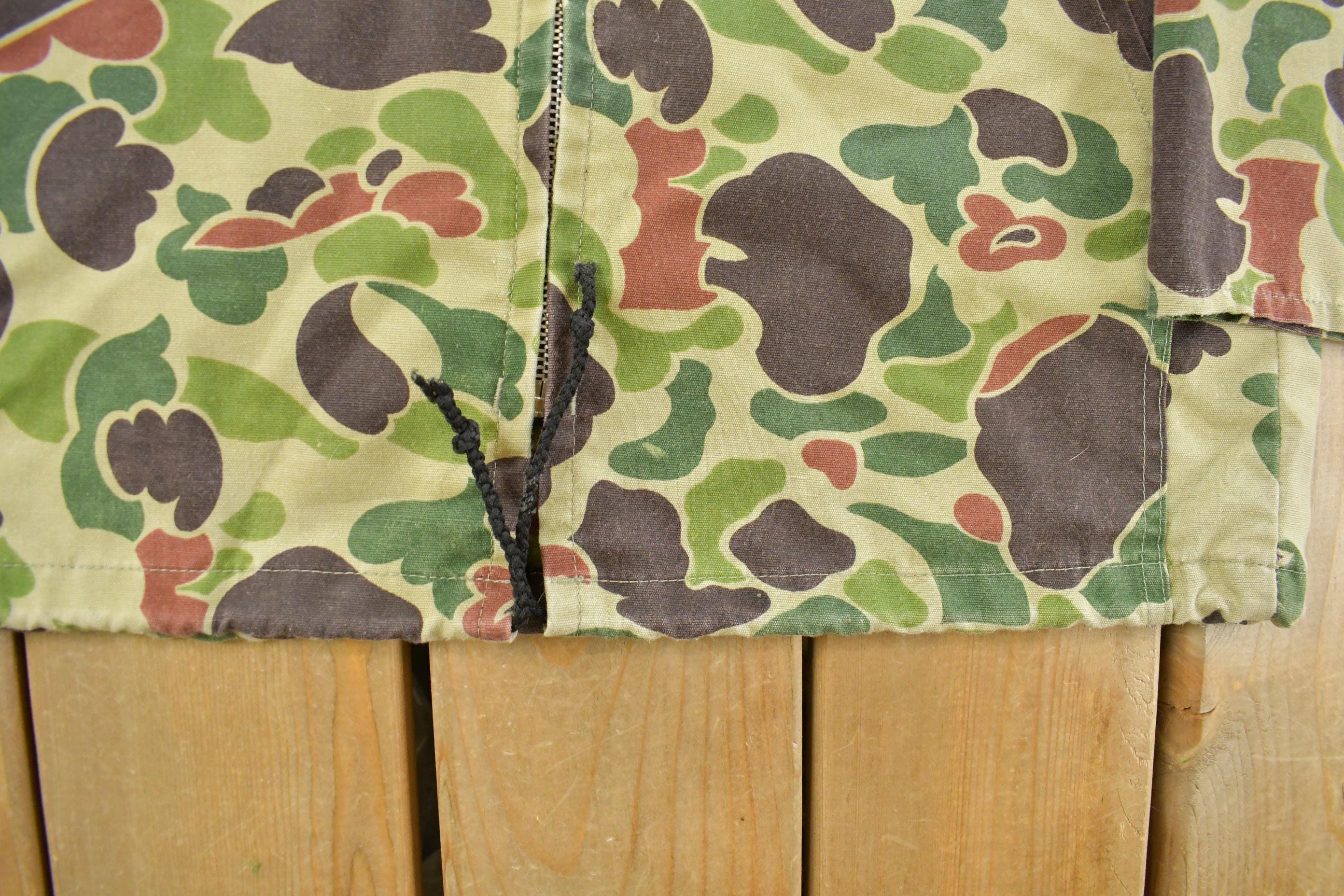 Vintage 1980s MWG Duck Camo Canvas Hunting Jacket Men's Small