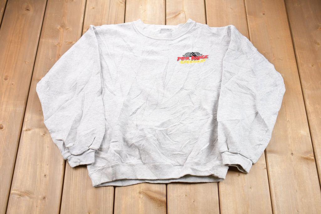 Vintage 1990s Fox Ridge Speedway Embroidered Crewneck Sweatshirt