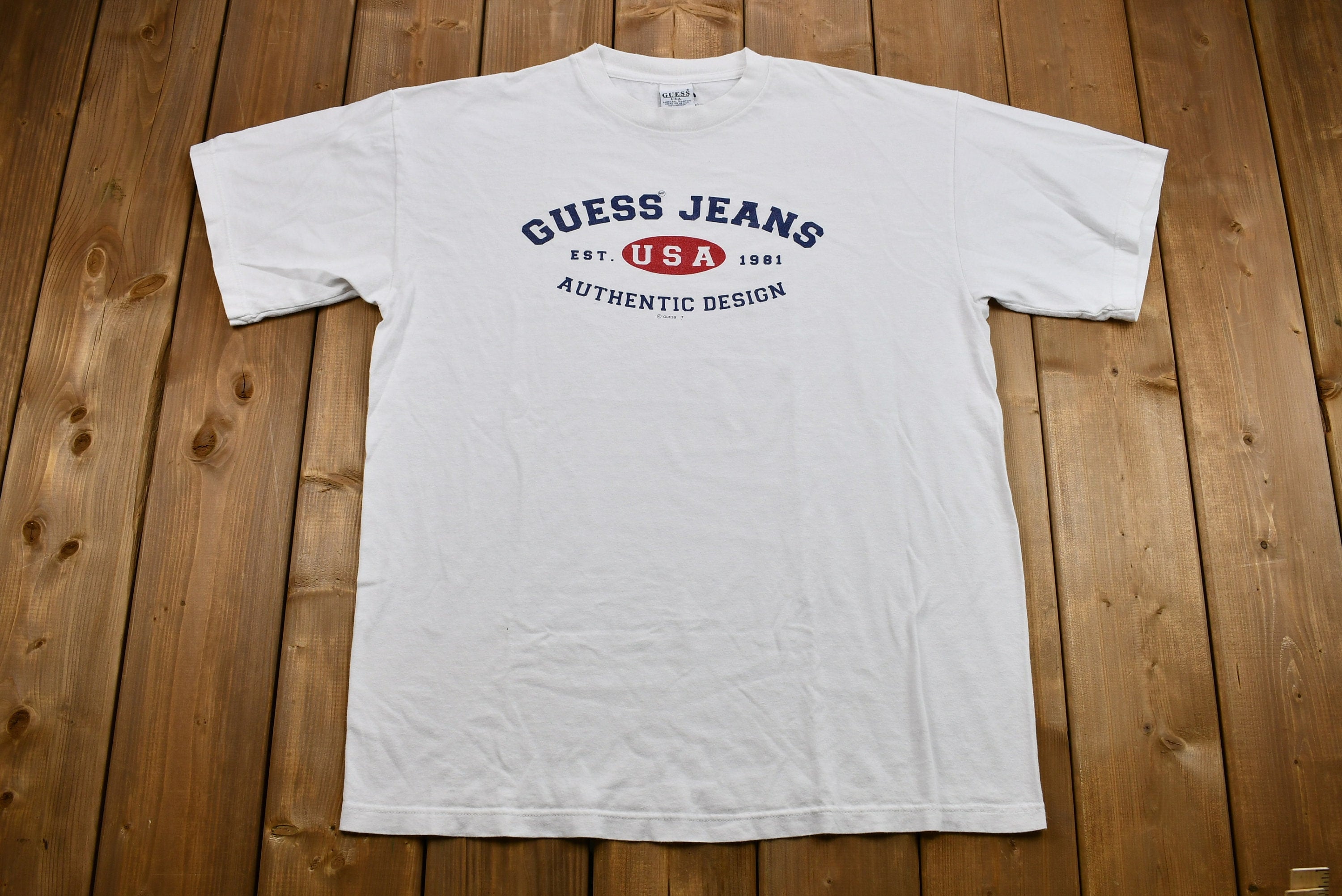 Vintage 1990s Guess Jeans USA Graphic T-Shirt