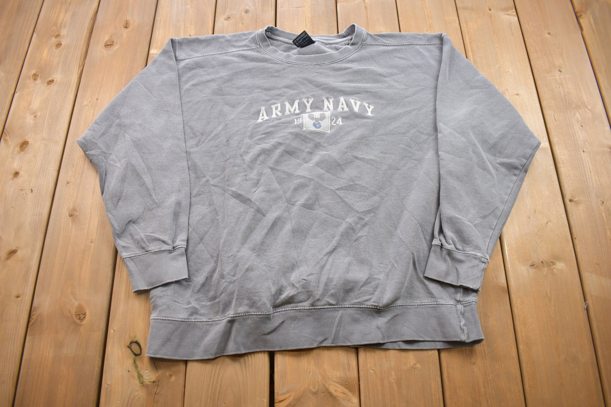 Vintage 1990s Army Navy 1924 Crewneck Sweatshirt