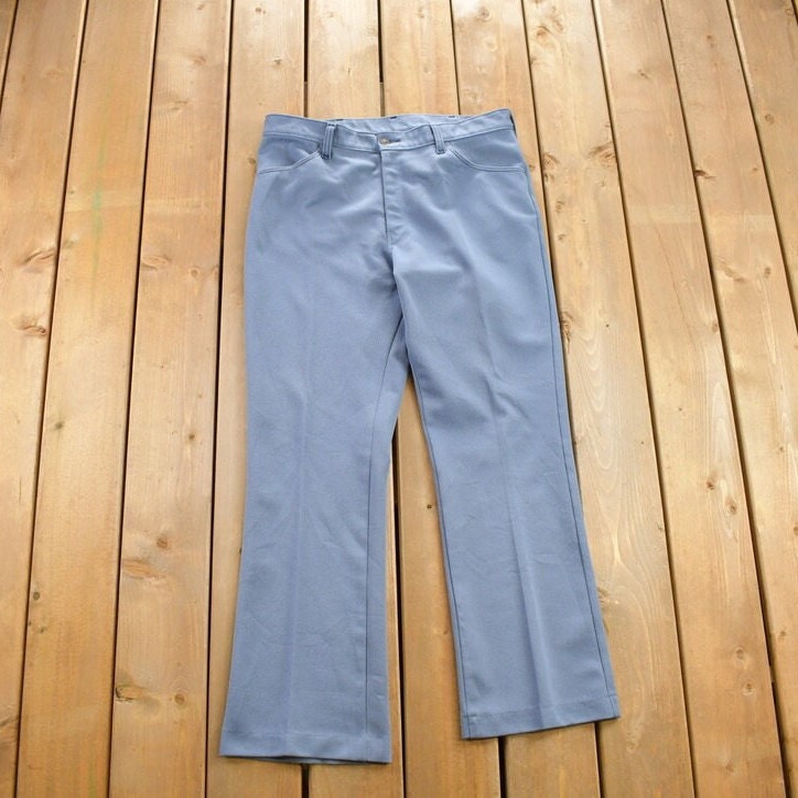 Vintage Blue 'Time Out West' Wool Trousers Size 36x30