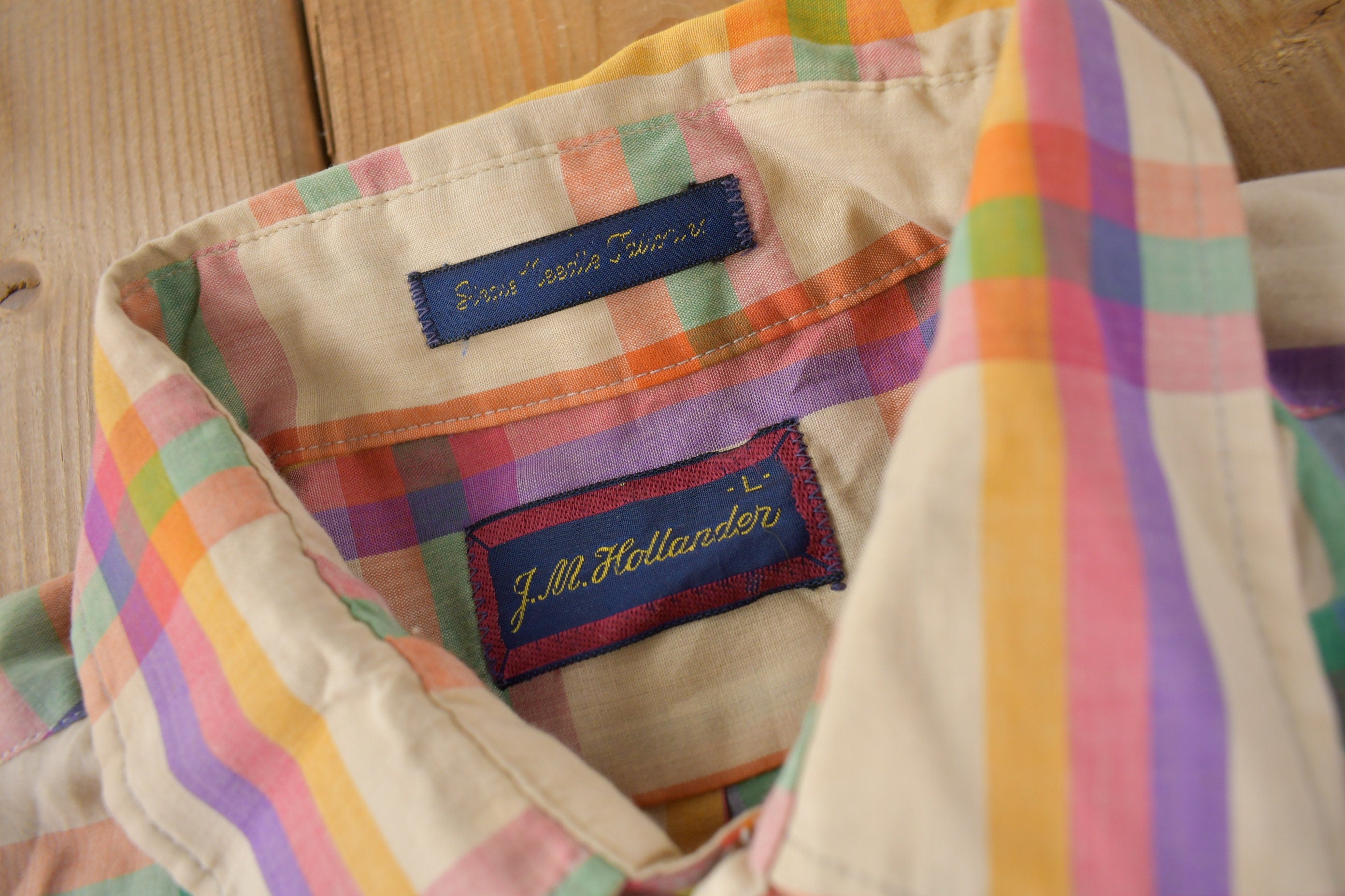 Vintage 1990s Short Sleeve Plaid Button Up Flannel Shirt Size L