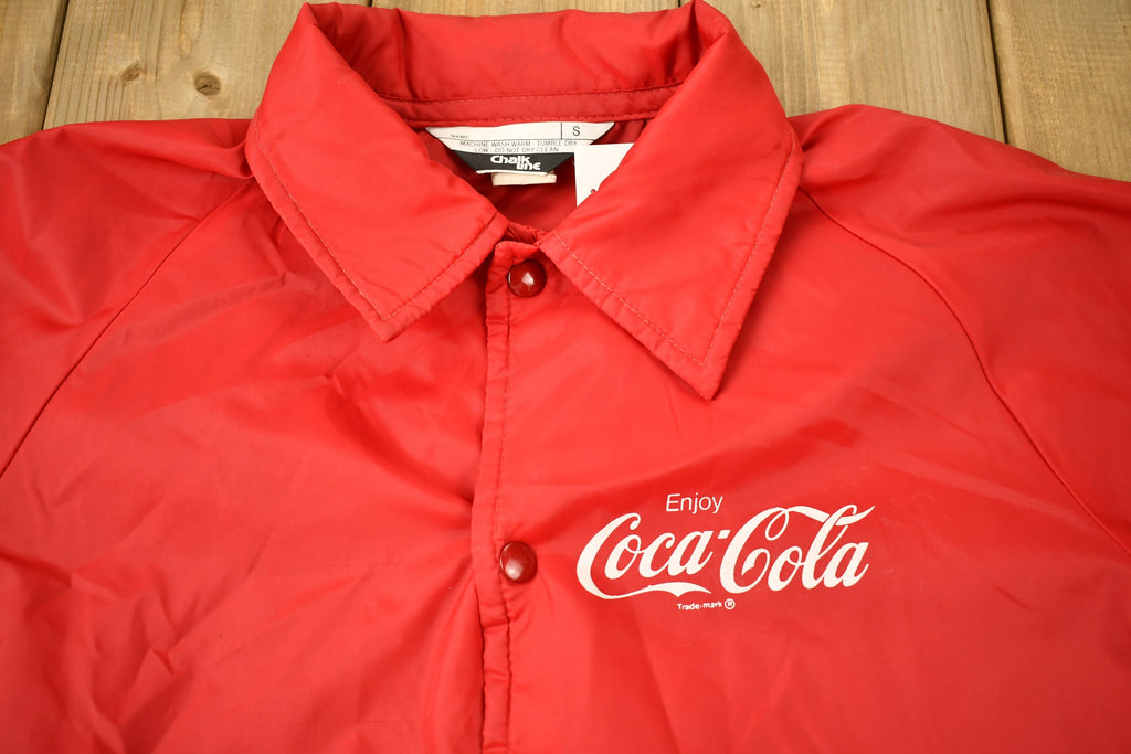 Vintage 1970s Coca-Cola Embroidered Chalk Line Windbreaker Jacket