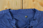 Women Vintage Vigoss Y2K Navy Long Sleeve T-Shirt Vigoss Grunge Skull Print