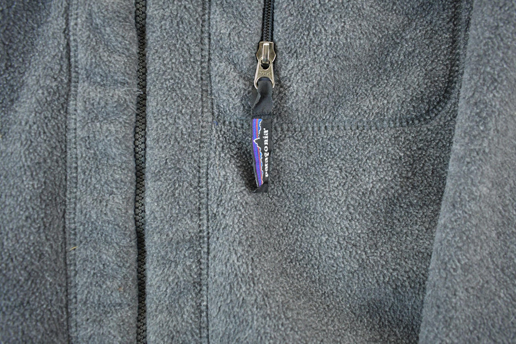 Vintage 1990s Patagonia Gray Full Zip Fleece Sweater