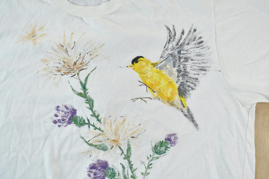 Vintage 1990s Yellowbird Souvenir Single Stitch Graphic Print T-Shirt
