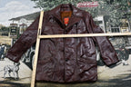 Vintage 1970s Genuine Leather Lined Overcoat