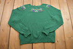 Vintage 1987s Floral Knit Crewneck Sweatshirt