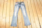 Vintage Deadstock Y2K Grace In LA Bedazzled Bootcut Low Rise Jeans Women's Size 26 x 29