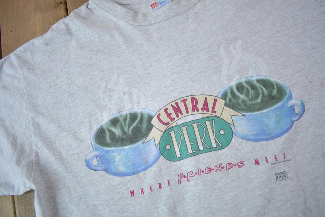 Vintage 1995 Central Perk Friends TV Promo Graphic T-Shirt