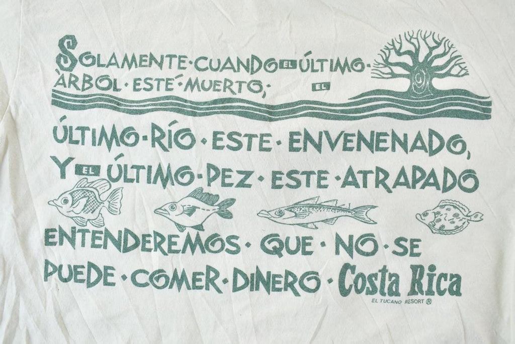 Vintage 1990s Costa Rica Fishing Souvenir T-Shirt