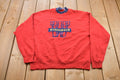 Vintage 1990s Wisconsin Embroidered Double Collar Crewneck Sweatshirt