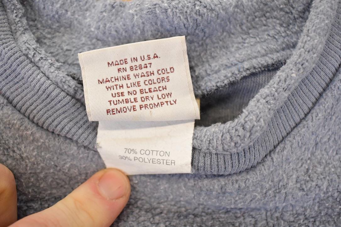 Vintage 1990s Art Unlimited Farmhouse AOP Fleece Outdoorsman Crewneck Sweater Men's L / 90s Winter Sweatshirt / Fleece Hiking Zip up