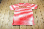Vintage 1990s Jolly Roger Barbados Striped Souvenir Travel T-Shirt