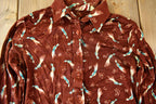 Vintage 1970s All Over Print Psychedelic StyleBlouse