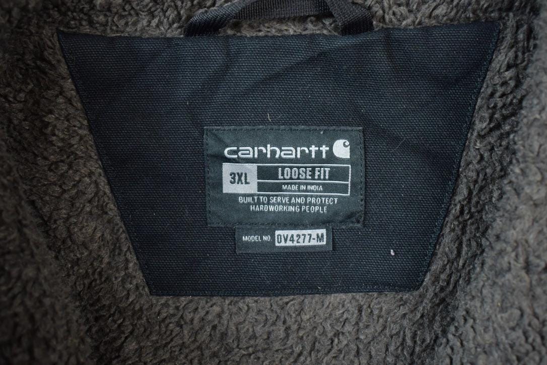 Vintage Y2K Distressed Carhartt Loose Fit Lined Jacket Work Vest