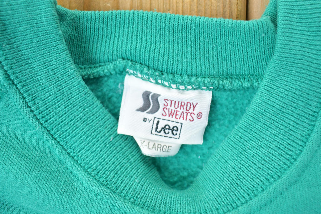 Vintage 1990s Lee Sturdy Sweats Blank Teal Crewneck Sweatshirt