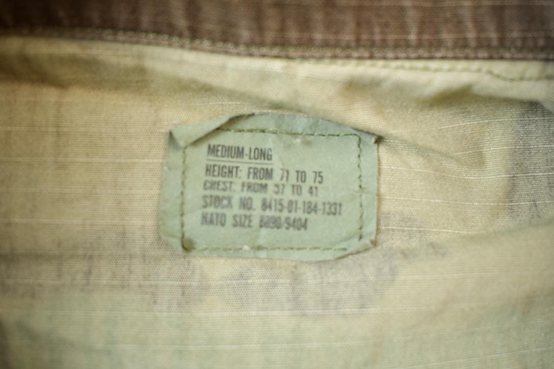 Vintage 1970s Military Woodland Camo Field Jacket