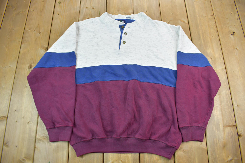 Vintage 1990s Three Tone Fleece Sweater