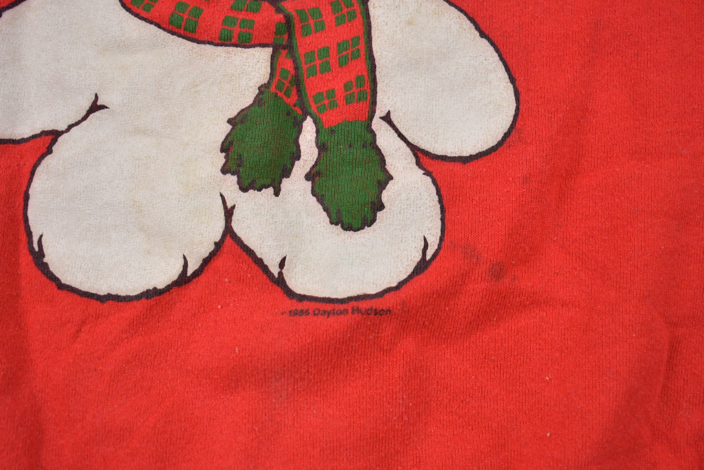 Vintage 1986 Plaid Teddy Bear Crewneck Sweatshirt