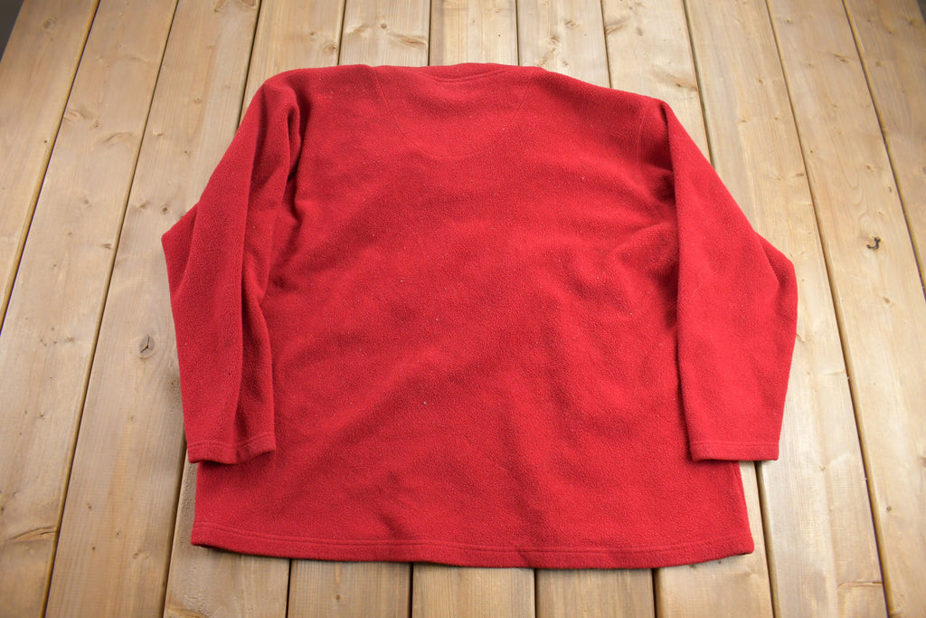 Vintage 2000 Looney Tunes Embroidered Quarter Zip Fleece Sweatshirt
