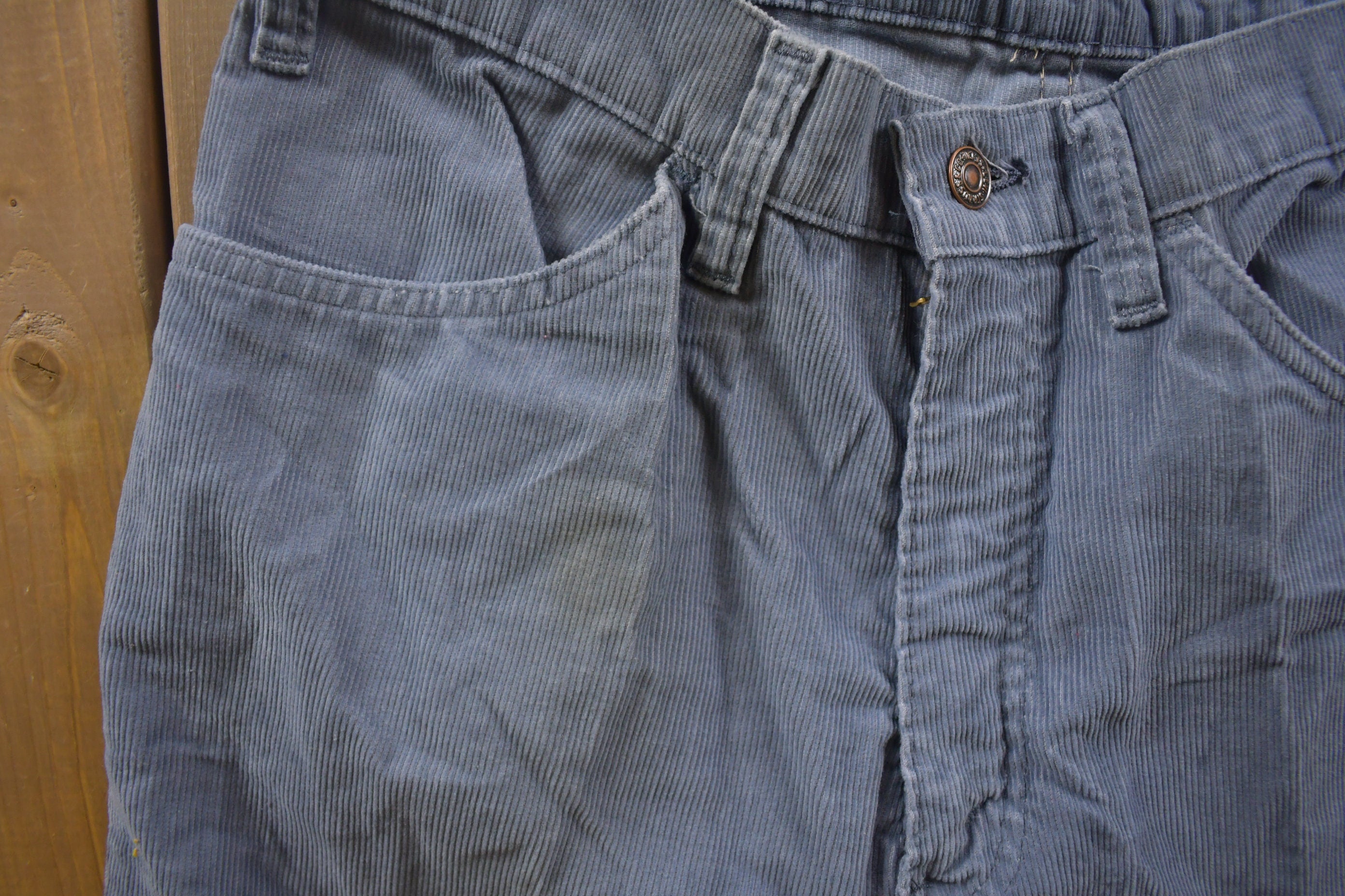 Vintage 1990s Levi's White Tab Grey Corduroy Pants Size 33 x 31