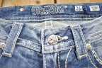 Vintage Y2K Miss Me Bedazzled Low Rise Jeans Size 26x32