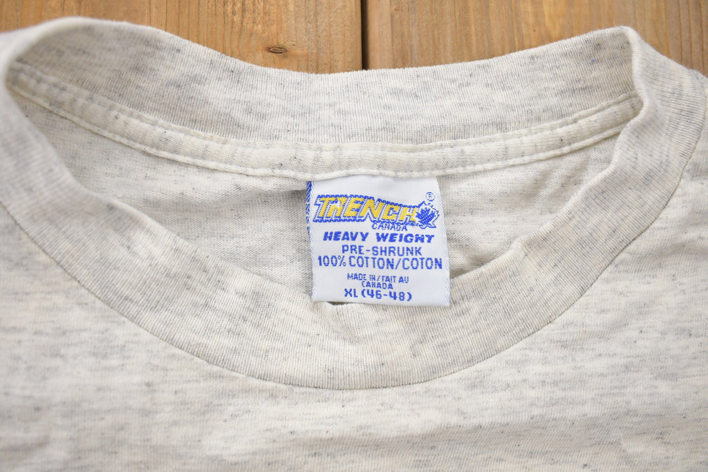 Vintage 1994 Montreal Canadiens Big Logo Trench Canada T-Shirt