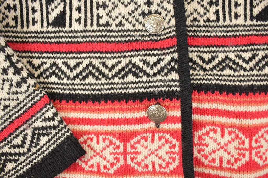 Vintage 1990s Laura Ashley Wool Knit Cardigan Sweater Women's S
